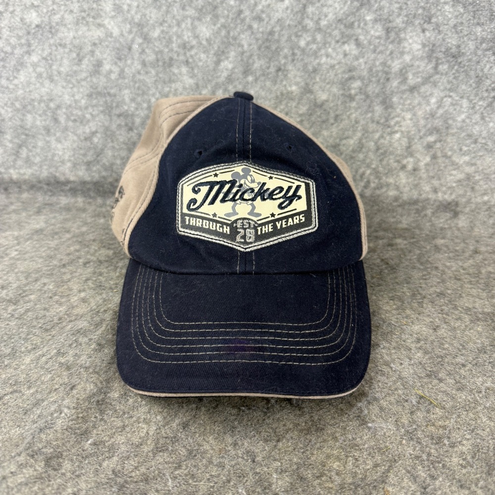 Disney‎ Parks Mickey Through The Years Baseball Hat Navy Khaki Adjustable Cap